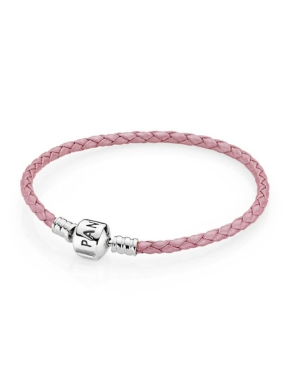 Pandora Retired Shimmering Pink Leather Bracelet 7.5"